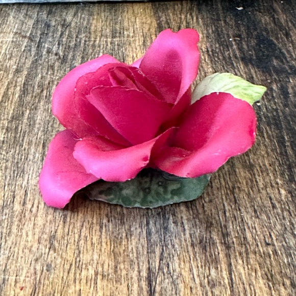 Vintage Golden Crown E & R Italy Red Rose Creamware MCM - Picture 2 of 7